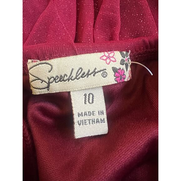 Y2K Speechless Red Midi Double Lined Dress With Sparkles Size 10 - Picture 3 of 3